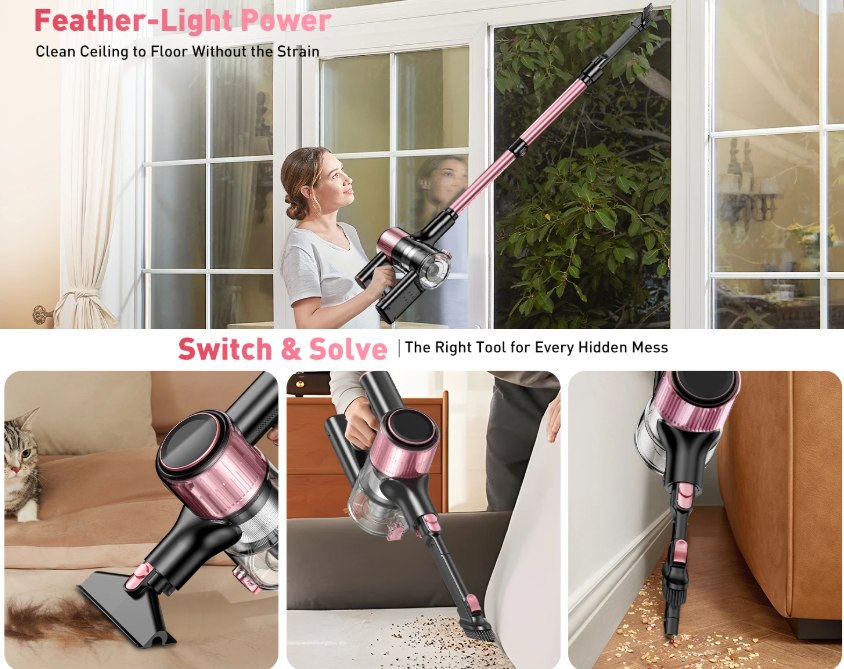 Aureon XS35 - Cordless Vacuum Cleaner - Pink